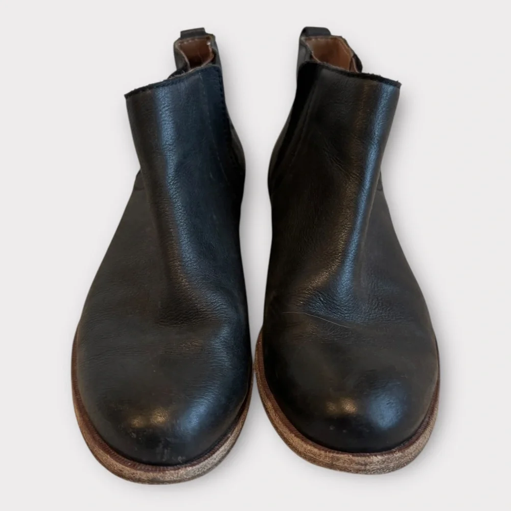 Kori-Ease Velma Leather Slip-on Ankle Boots Sz 7